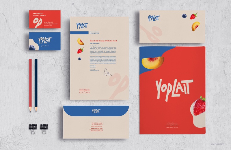Artist: Katelynn Phelan 11 by 17-inch branding, packaging, graphic design, illustrating label for Yoplait yogurt. 