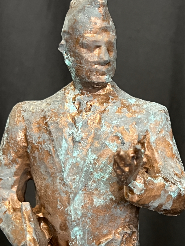 Painted 3D (detail) print of Dr. Hector P Garcia, the figure is a replica of a statue at Texas A&M University-Corpus Christi