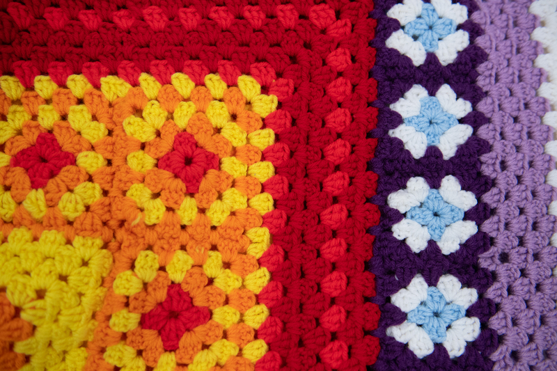 A close up image of an afghan. 