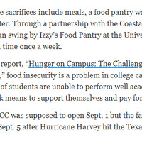 information about campus food pantry opening