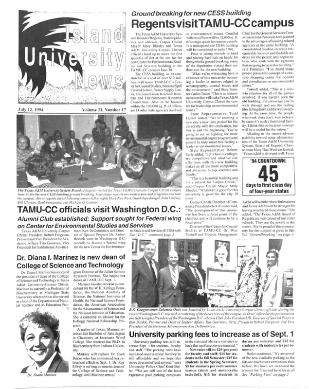  A photocopy of the physical university newspaper dated July 12, 1994