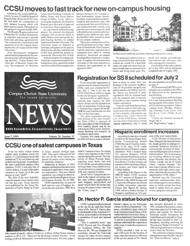 A photocopy of the physical university newspaper dated June 7, 1993