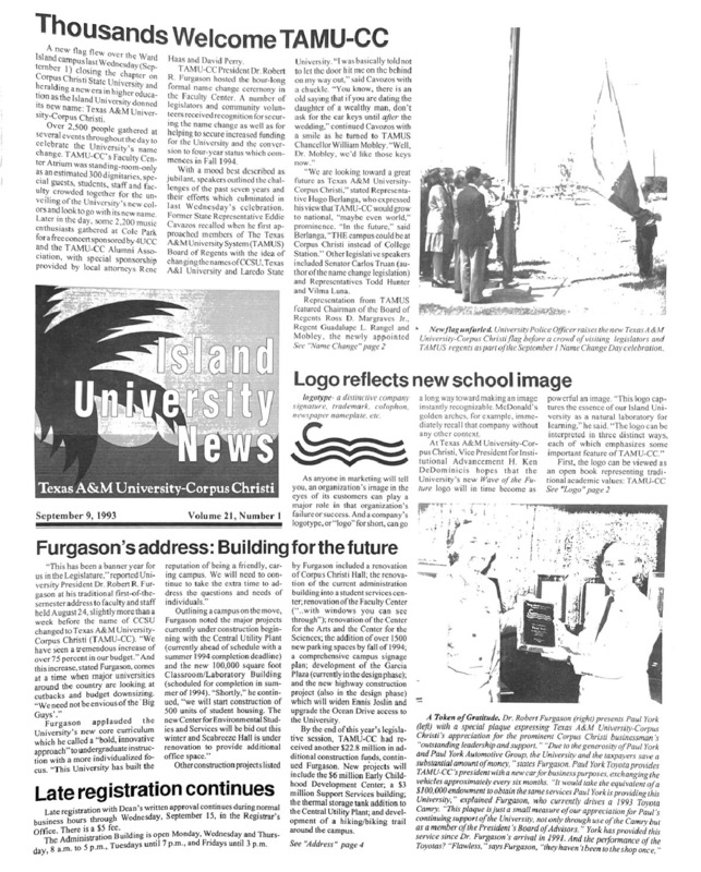 A photocopy of the physical university newspaper dated September 9, 1993