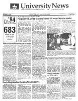 A photocopy of the physical university newspaper dated November 16, 1992