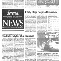A photocopy of the physical university newspaper dated April 19, 1993