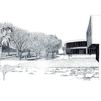 drawing of the round building