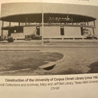 A picture of the building during construction.