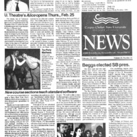 A photocopy of the physical university newspaper dated February 22, 1993