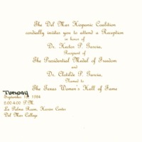 Notice where Dr. Garcia informs AGIF members that he will receive a Presidential Medal of Freedom.
