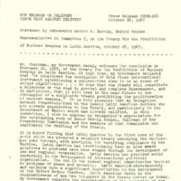 Transcription of Dr. Garcia's statement to the UN General Assembly.