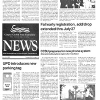 A photocopy of the physical university newspaper dated July 16, 1993