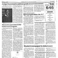 A photocopy of the physical university newspaper dated December 9, 1992