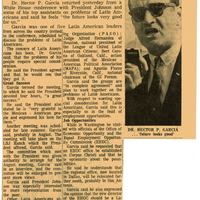 Newspaper article recounting a meeting between President Johnson and top Latino leaders calling the meeting "a great success".