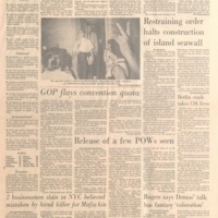 Newspaper article of how Dr. Garcia was arrested after he refused to vacate a school where he was staging a sit-in to protest segregation.