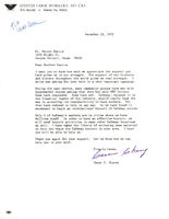 Letter from Cesar E. Chavez to Dr. Garcia thanking Garcia's support of nationwide protest on the behalf of farm workers. 