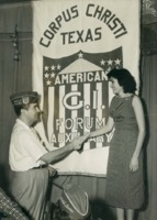 Photograph of Dr. Garcia with AGIF Auxiliary Member, Claudina Garza. 