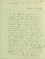 Letter from Marcelo De Leon and Faribio Elizondo to Dr. Garcia ensuring that the Longoria family's travel expenses were taken care of to the funeral in Arlington National Cemetery in Virginia. 