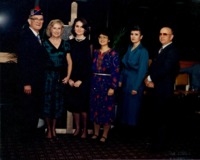 Photograph of Dr. Garcia and his family after Hector got a Presidential Medal of Freedom. Photo taken at the White House. 