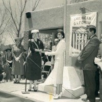 Photograph of the AGIF Flag Ceremony after the Colorado chapter peacefully resolved a racist incident. 