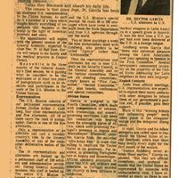 Article about how Dr. Garcia's time at the United Nations gave him insights into global issues like colonialism and the nuclear arms race.